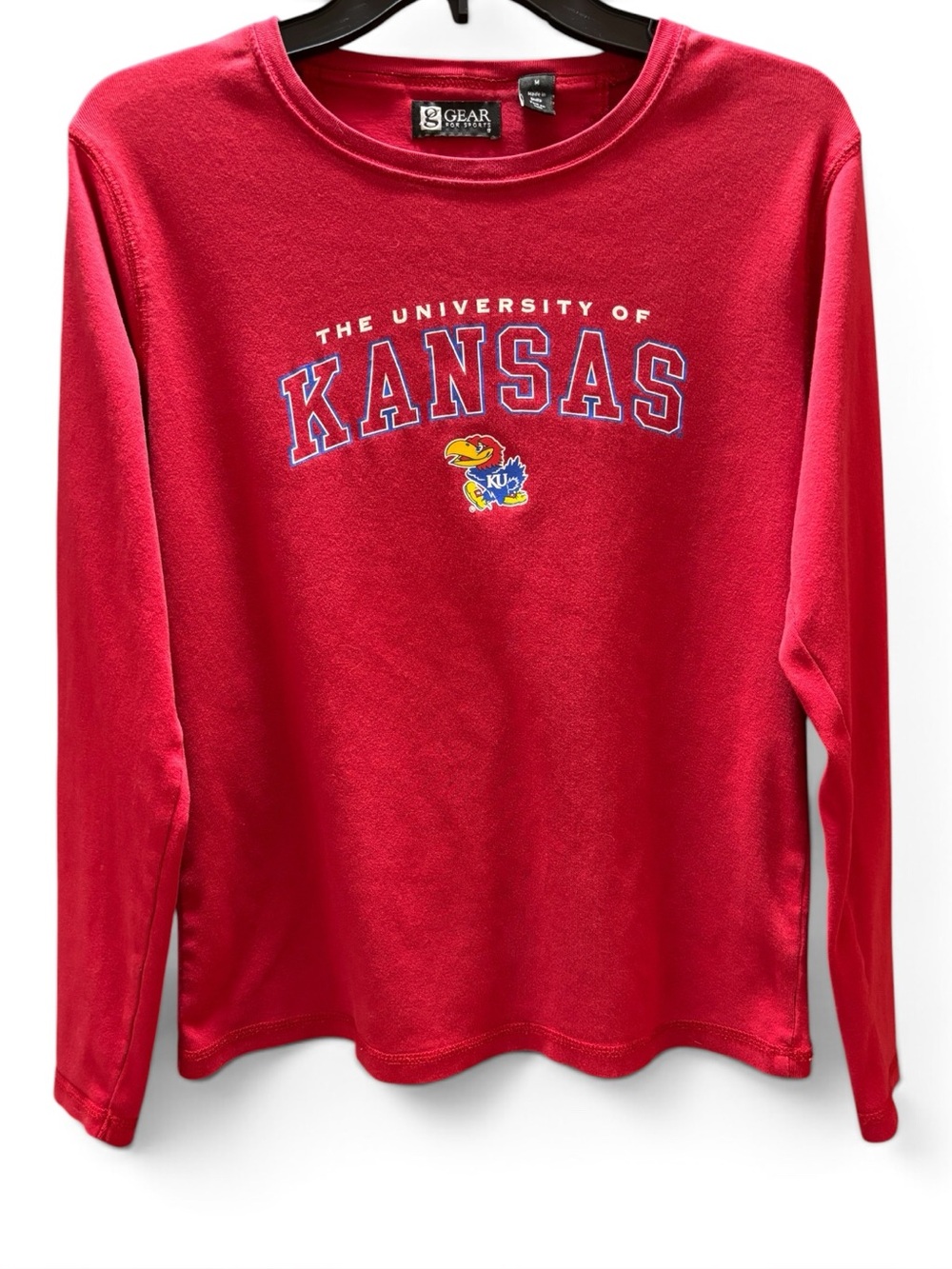 KU Jayhawks Red Long-Sleeve Tee Gear for Sports Size M